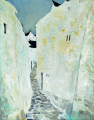 吴冠中     小巷油画