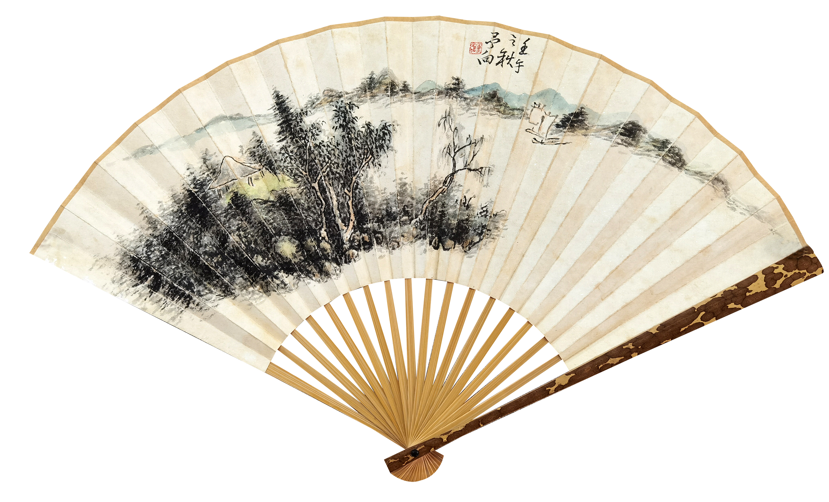 黄宾虹     山水 书法  附：上款惠堂先生属