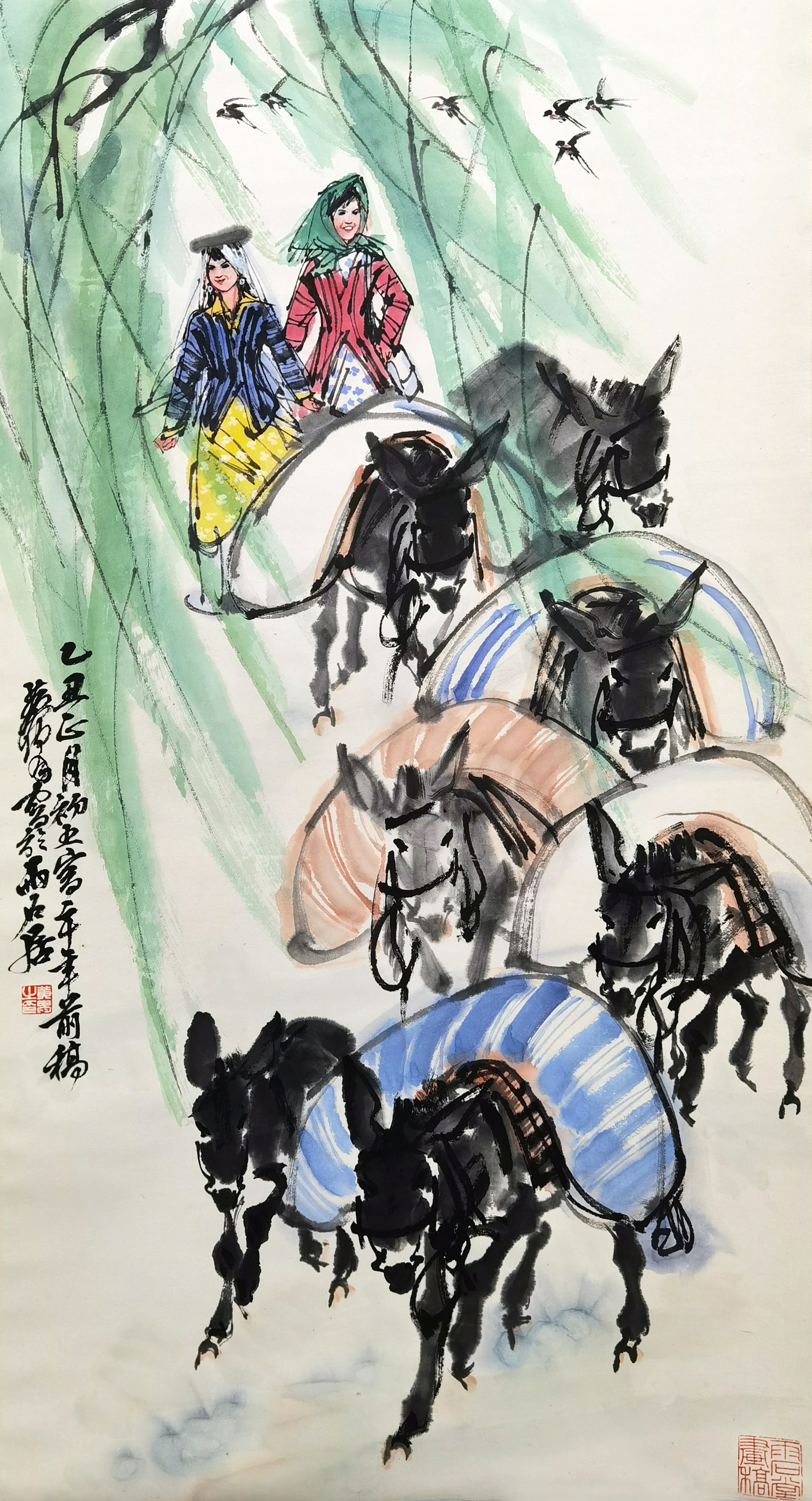 黄胄     赶集图