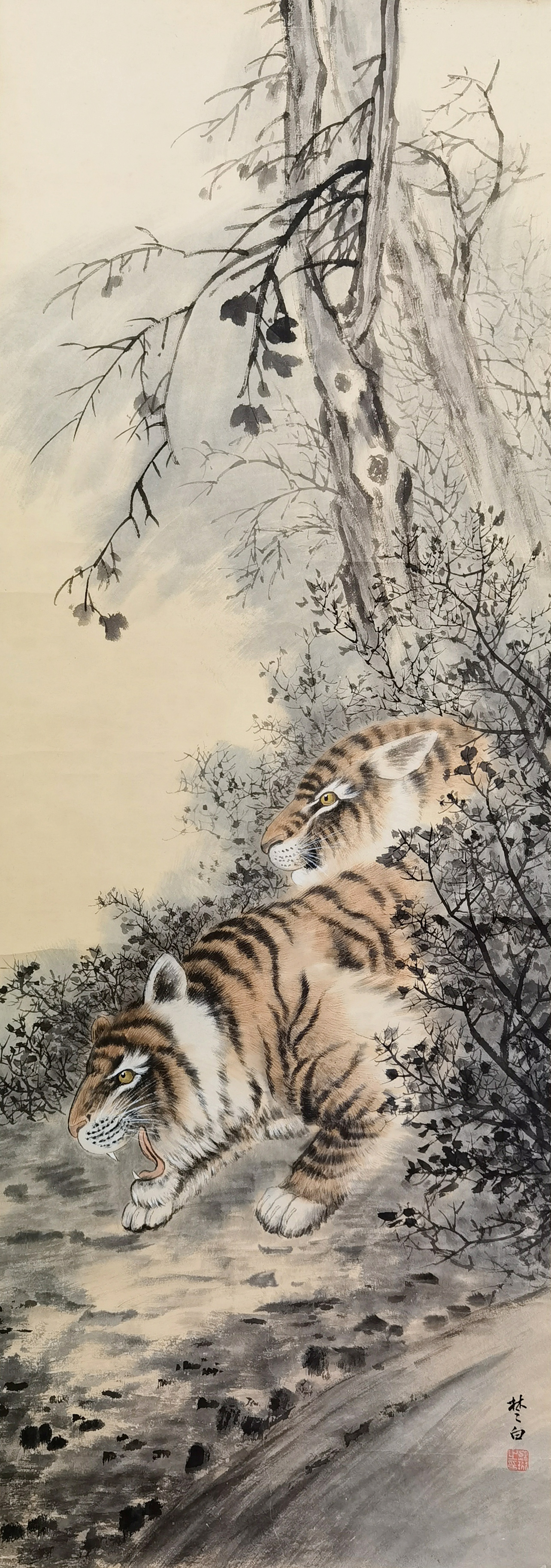 苏衍     双虎图