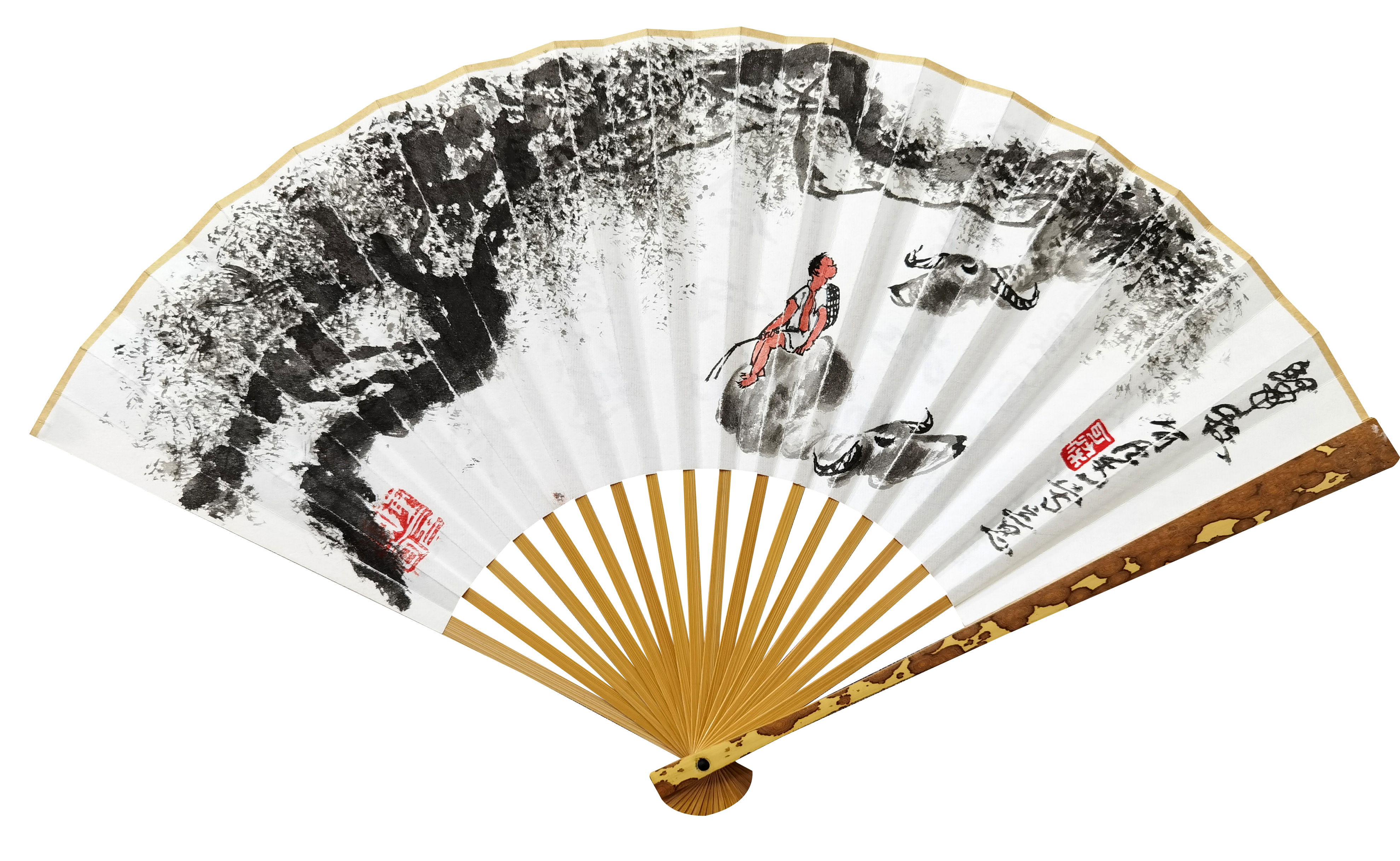 李可染     归牧  书法 