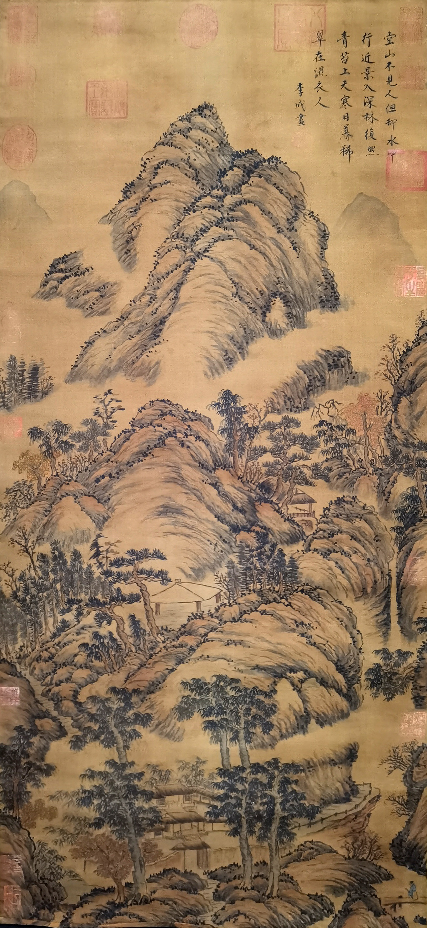 李成     山水  注：历代众多收藏鉴赏印