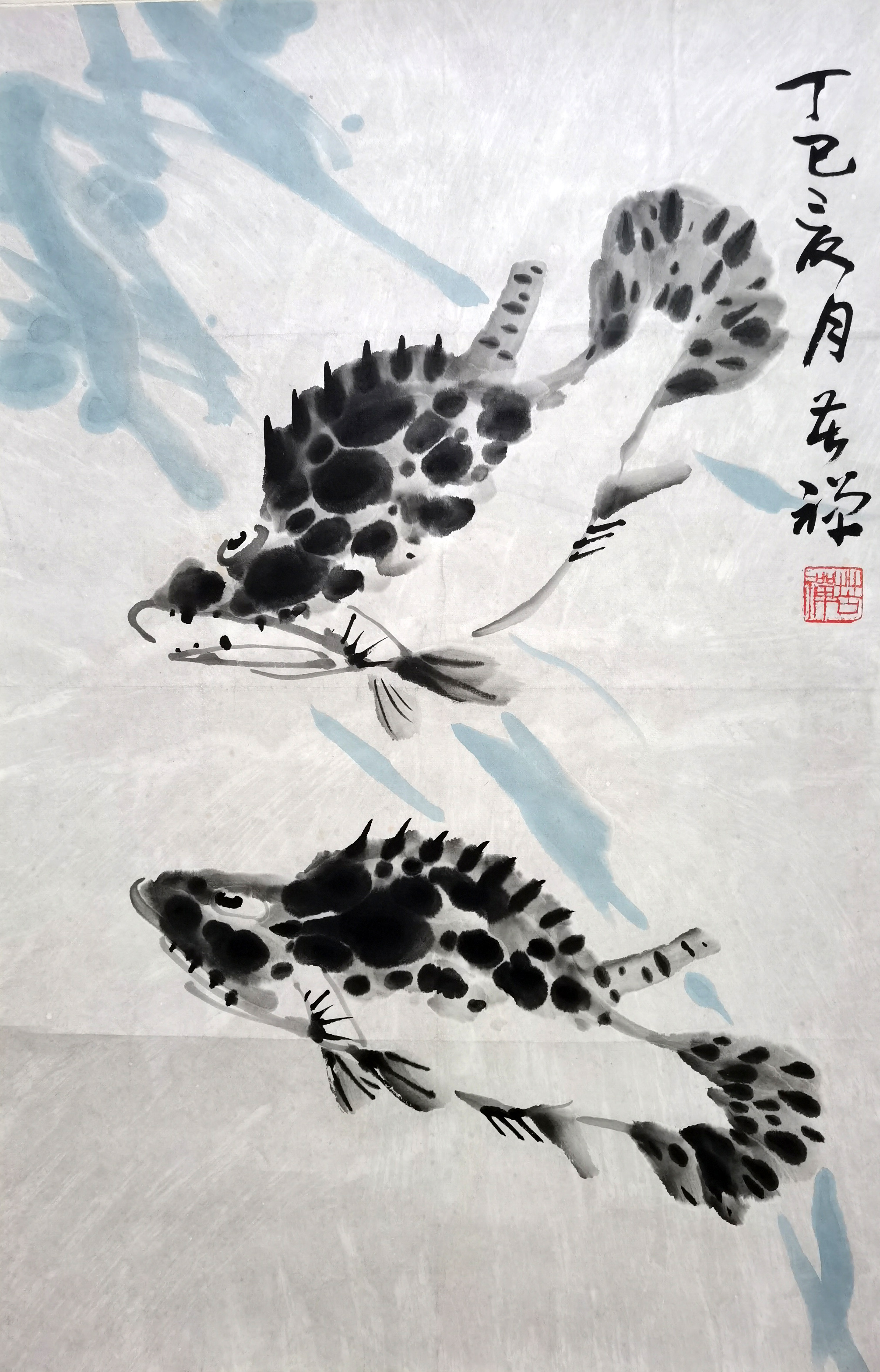 李苦禅     双鱼图