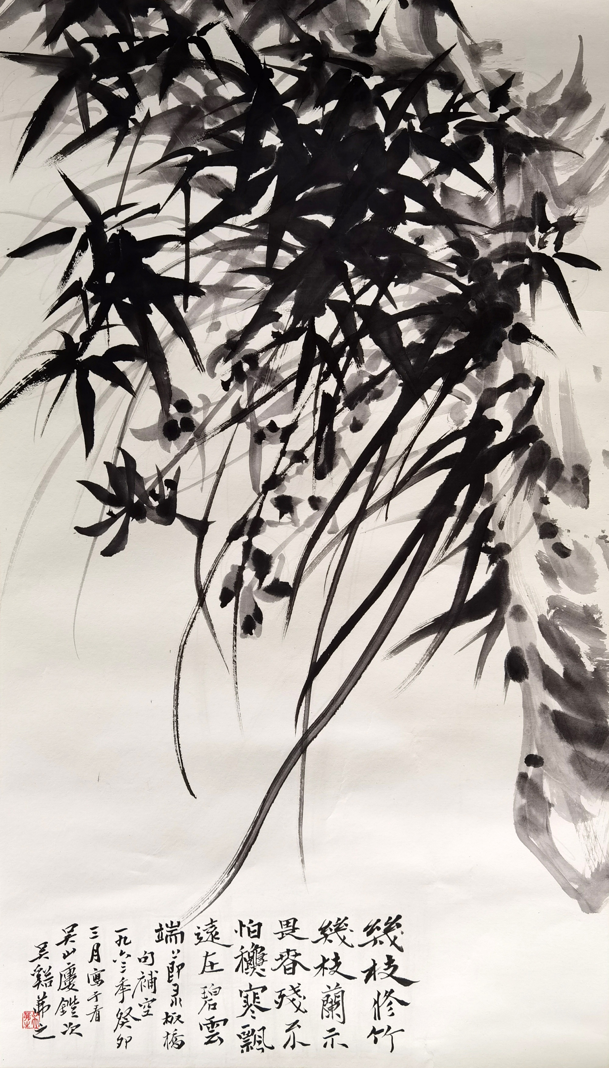 吴茀之     兰花
