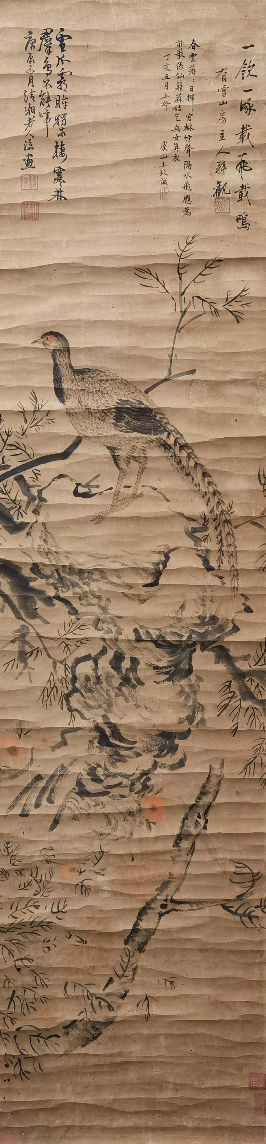 石涛     花鸟  附：王玖等鉴赏并题跋