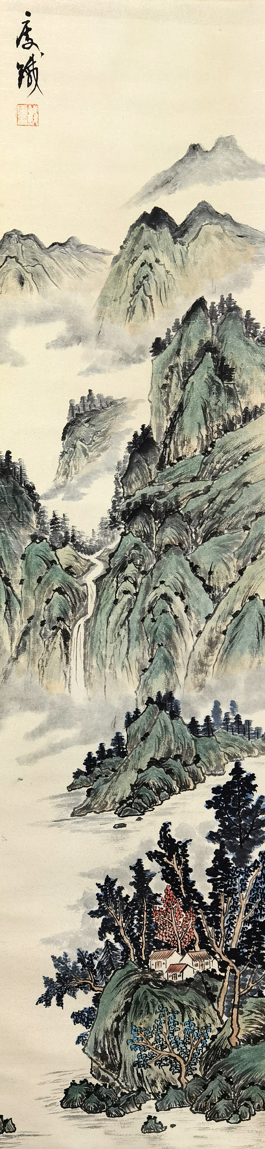 钱瘦铁     山水