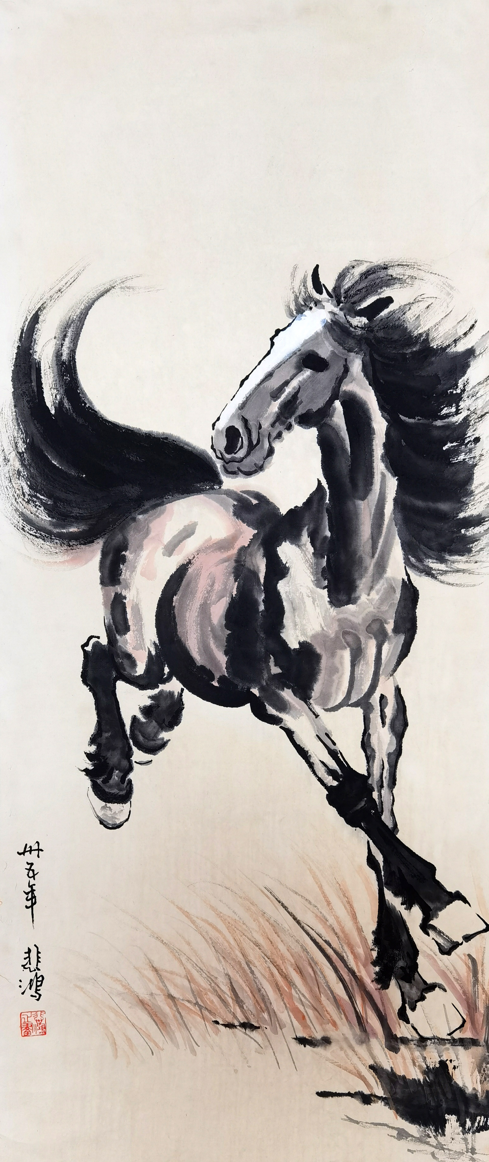 徐悲鸿     奔马图