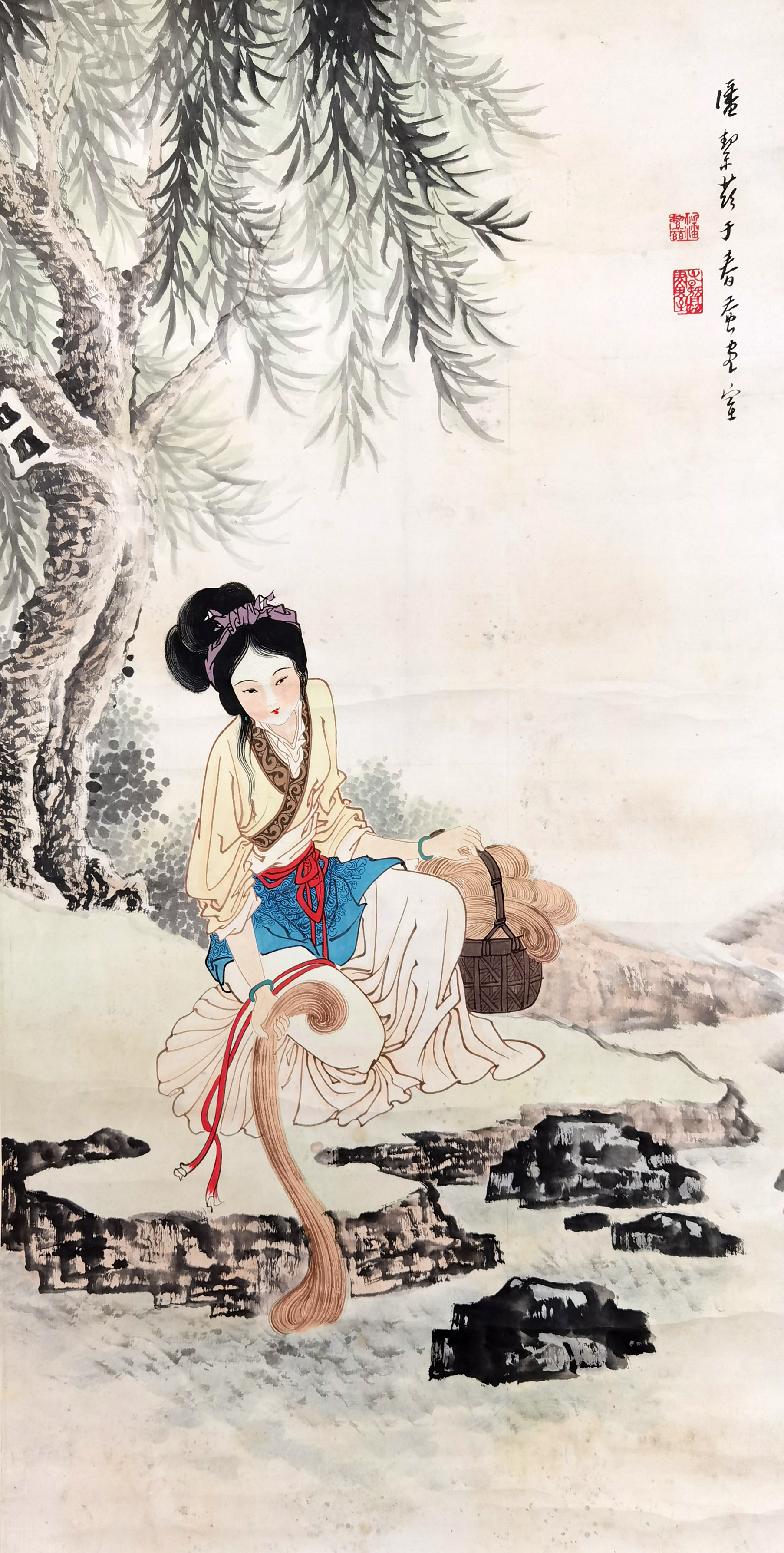 潘洁兹     仕女图