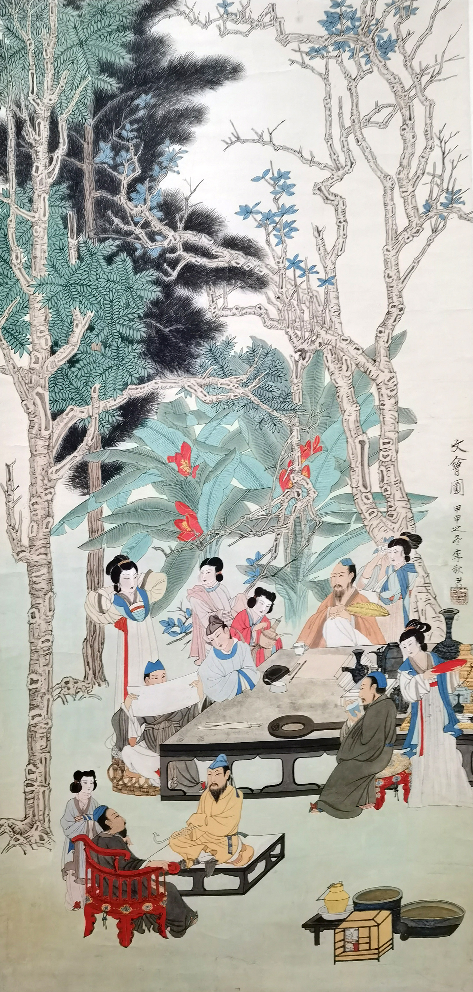 李秋君     文会图