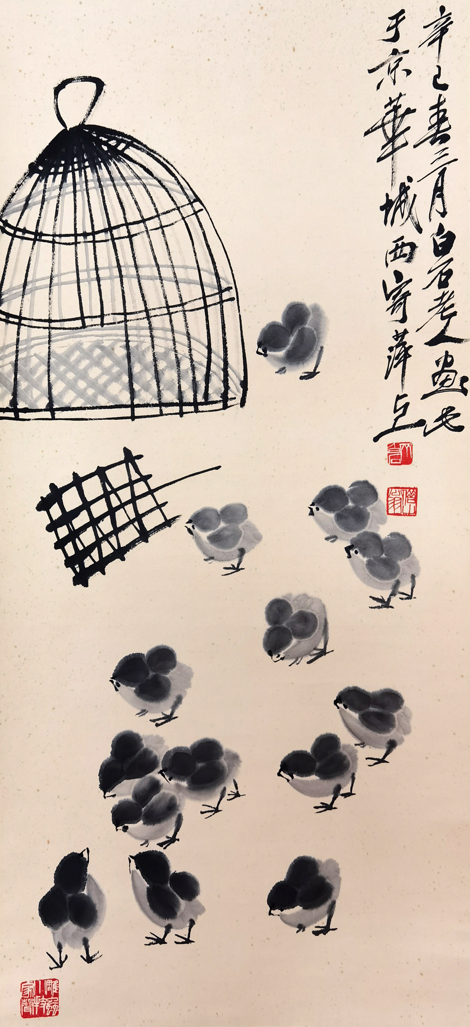 齐白石     群鸡图