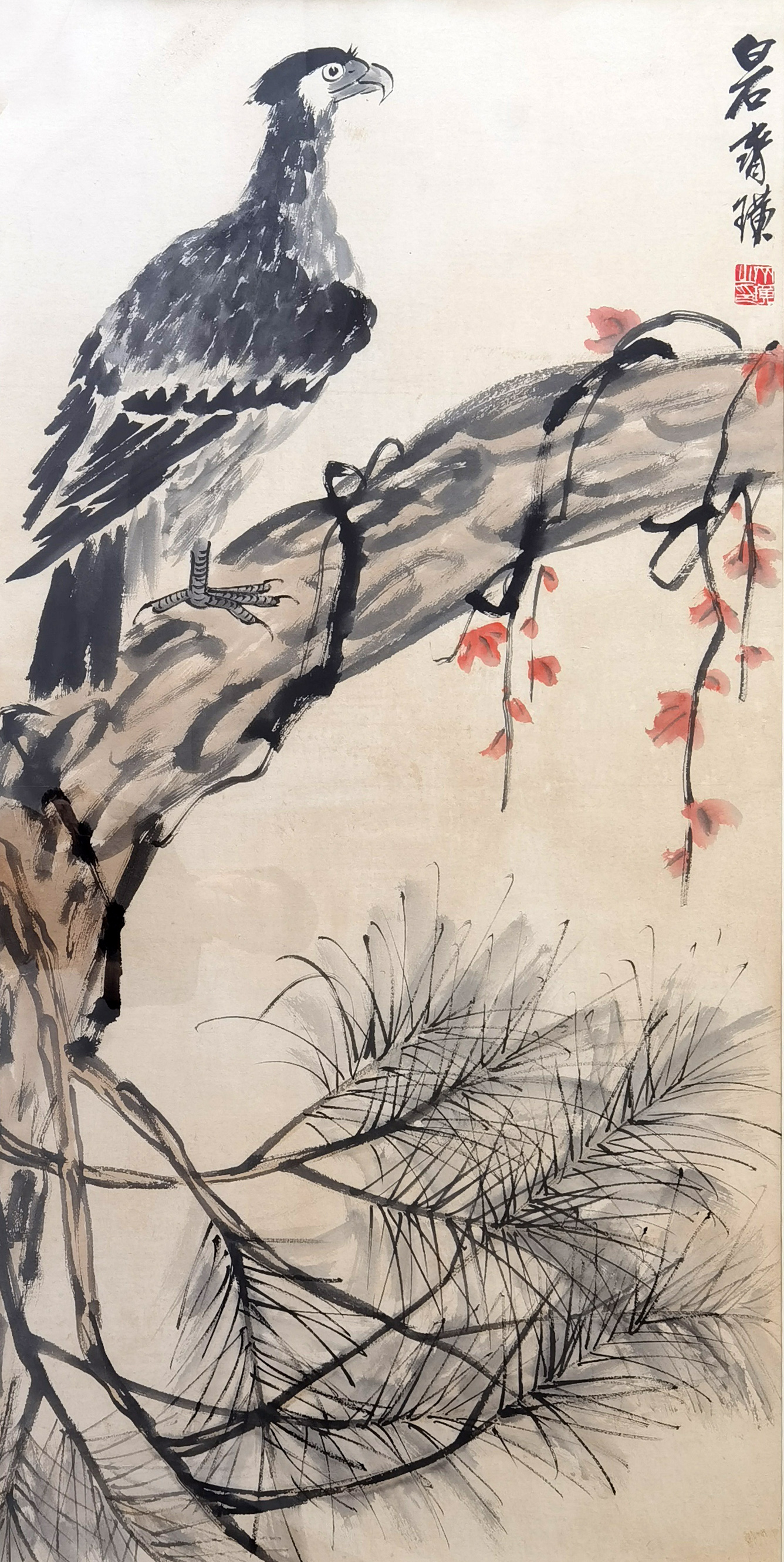 齐白石     松鹰