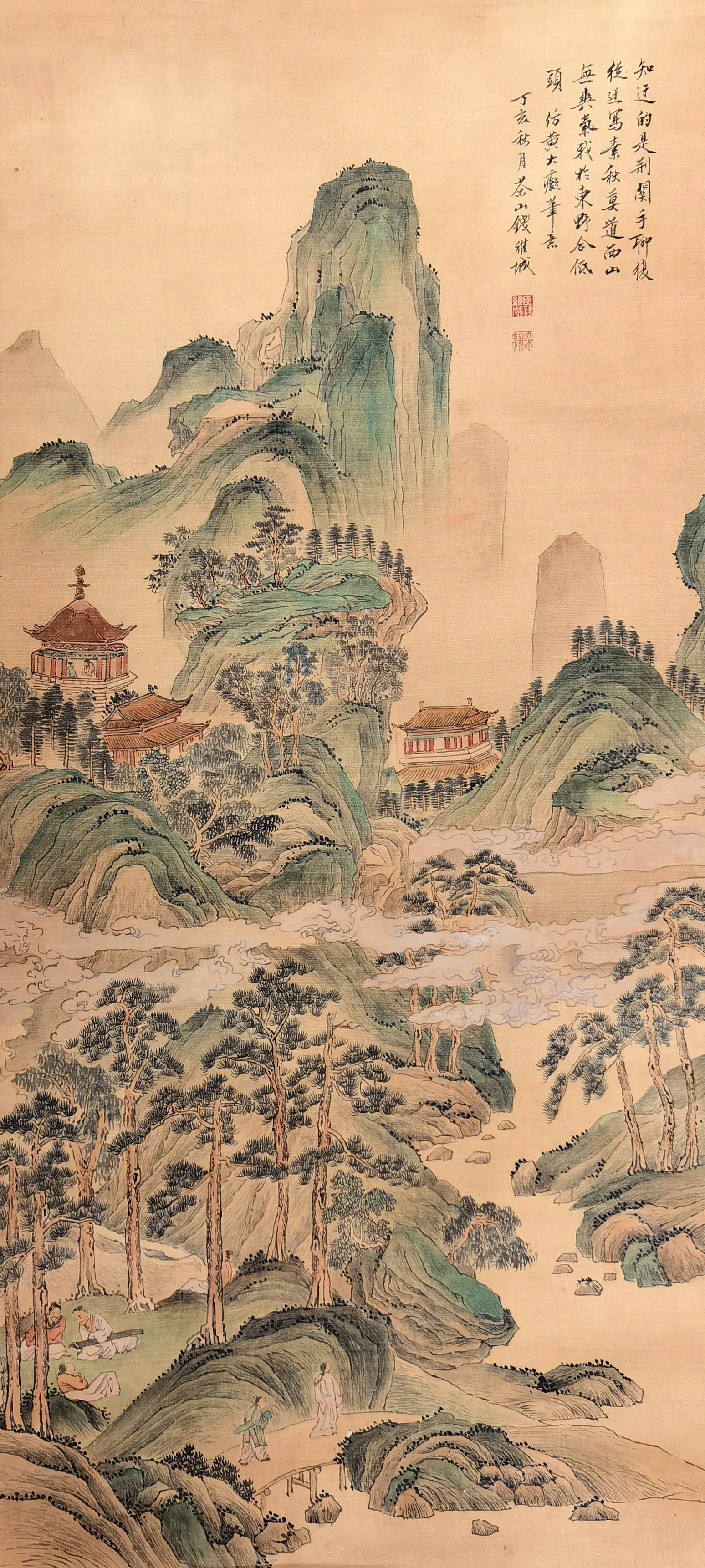 钱维城     山水