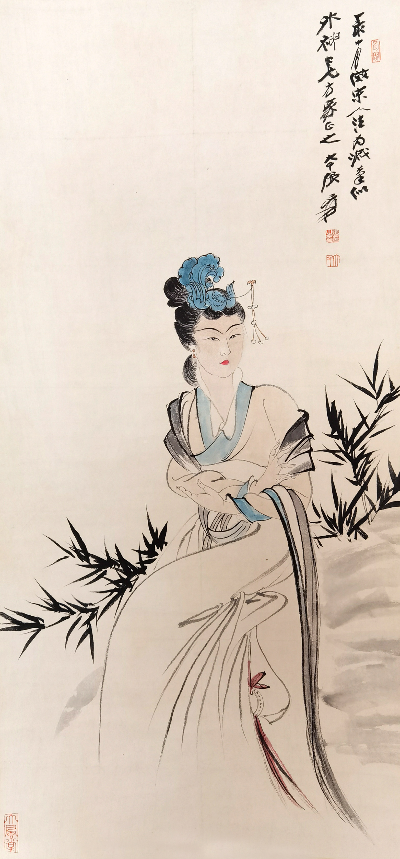 张大千     仕女