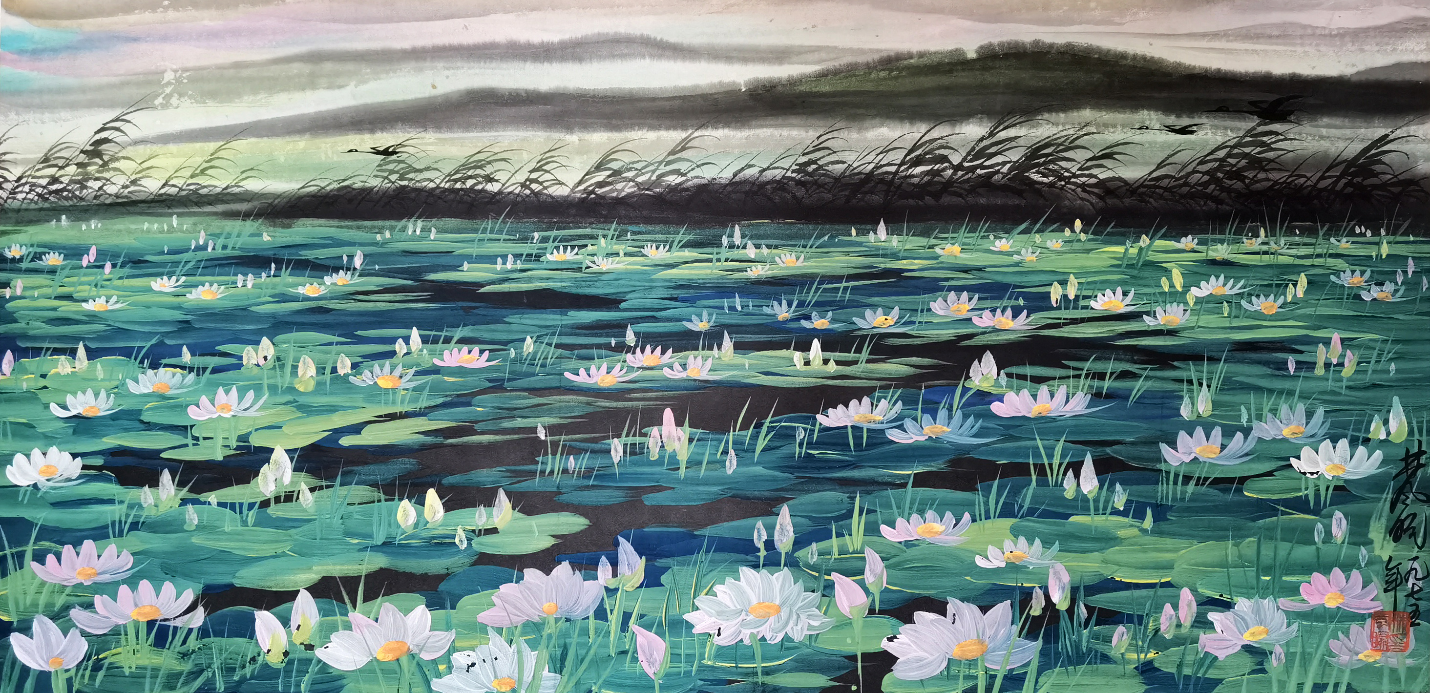 林风眠     荷塘