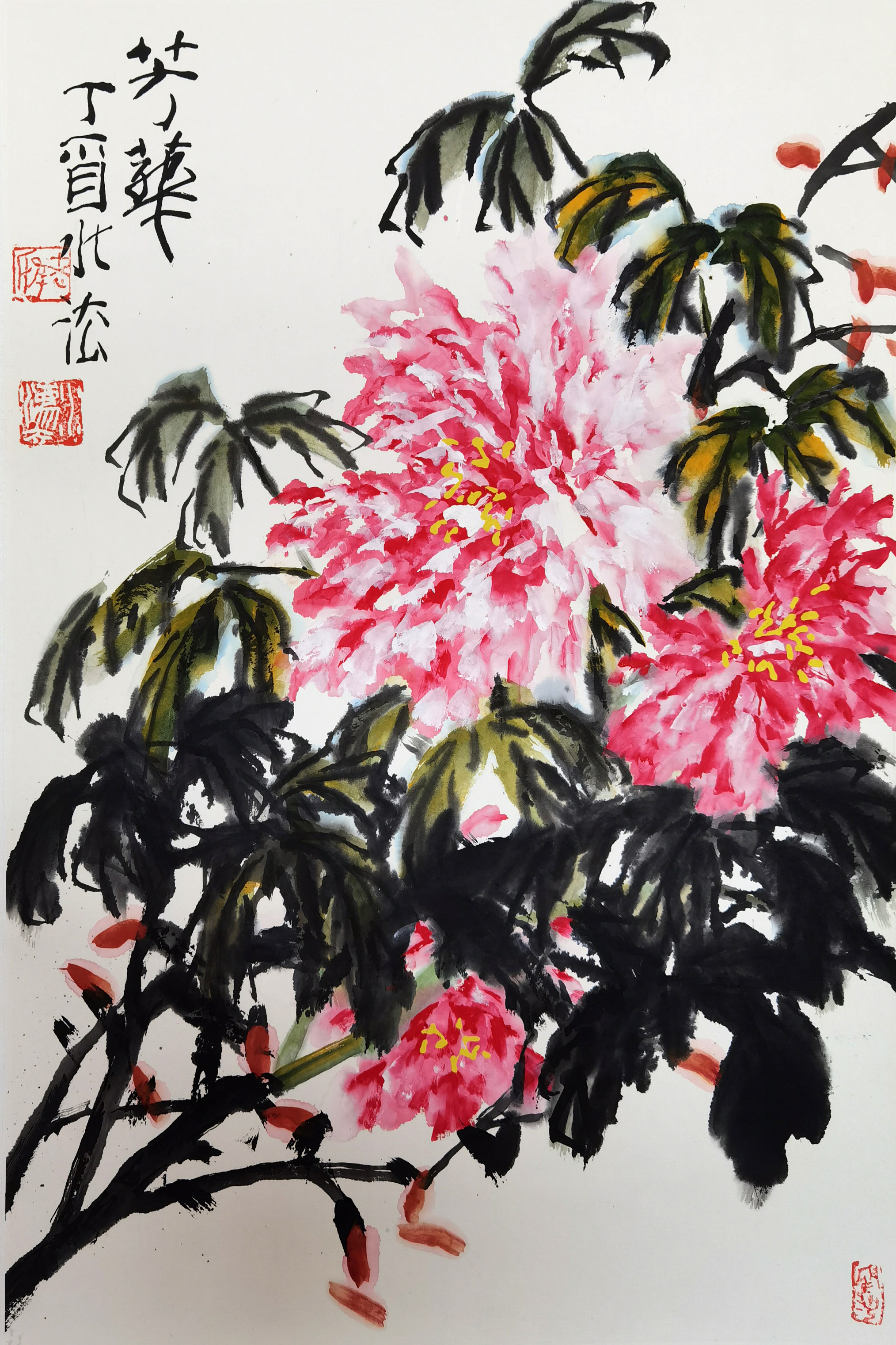 何水法     牡丹