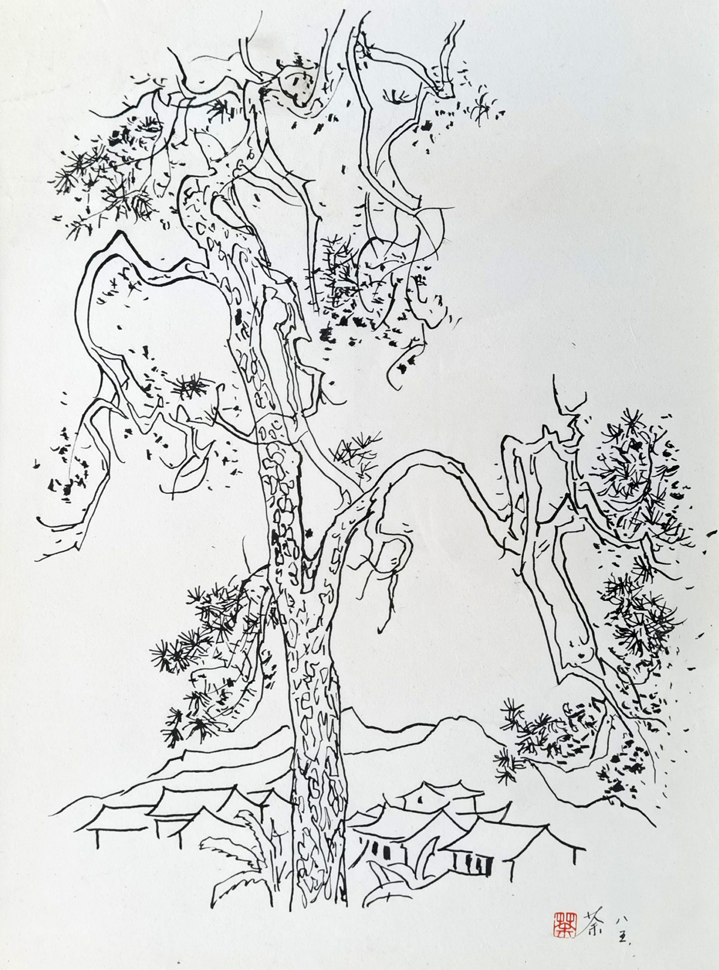 吴冠中     风景