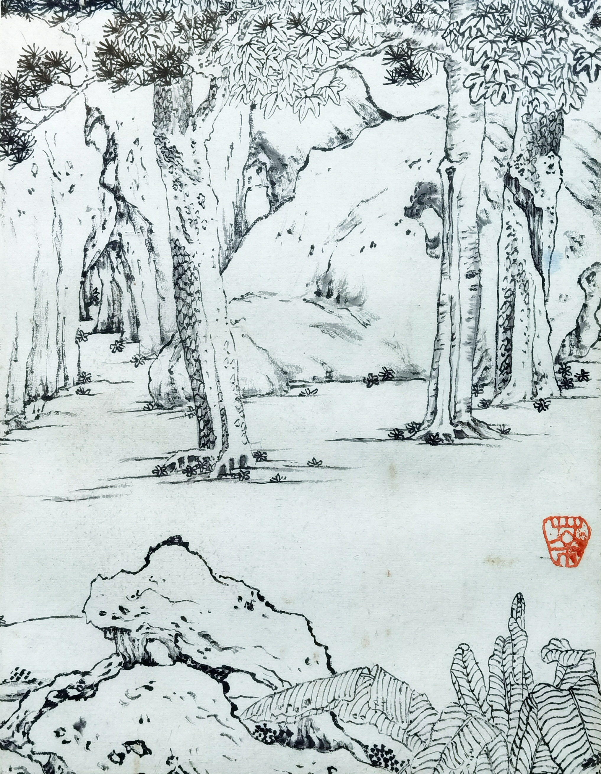 吴冠中     山水