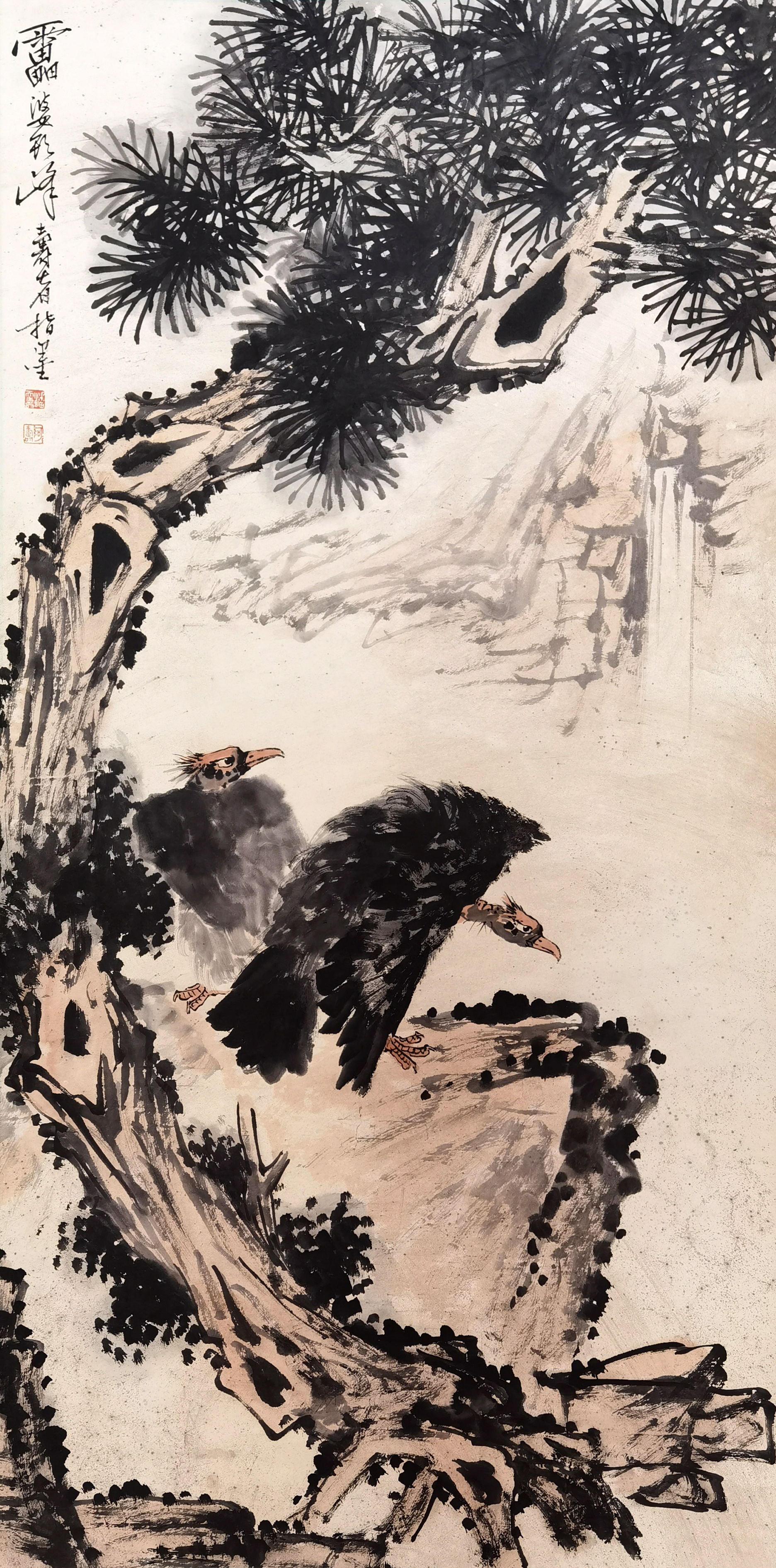 潘天寿     松鹰图