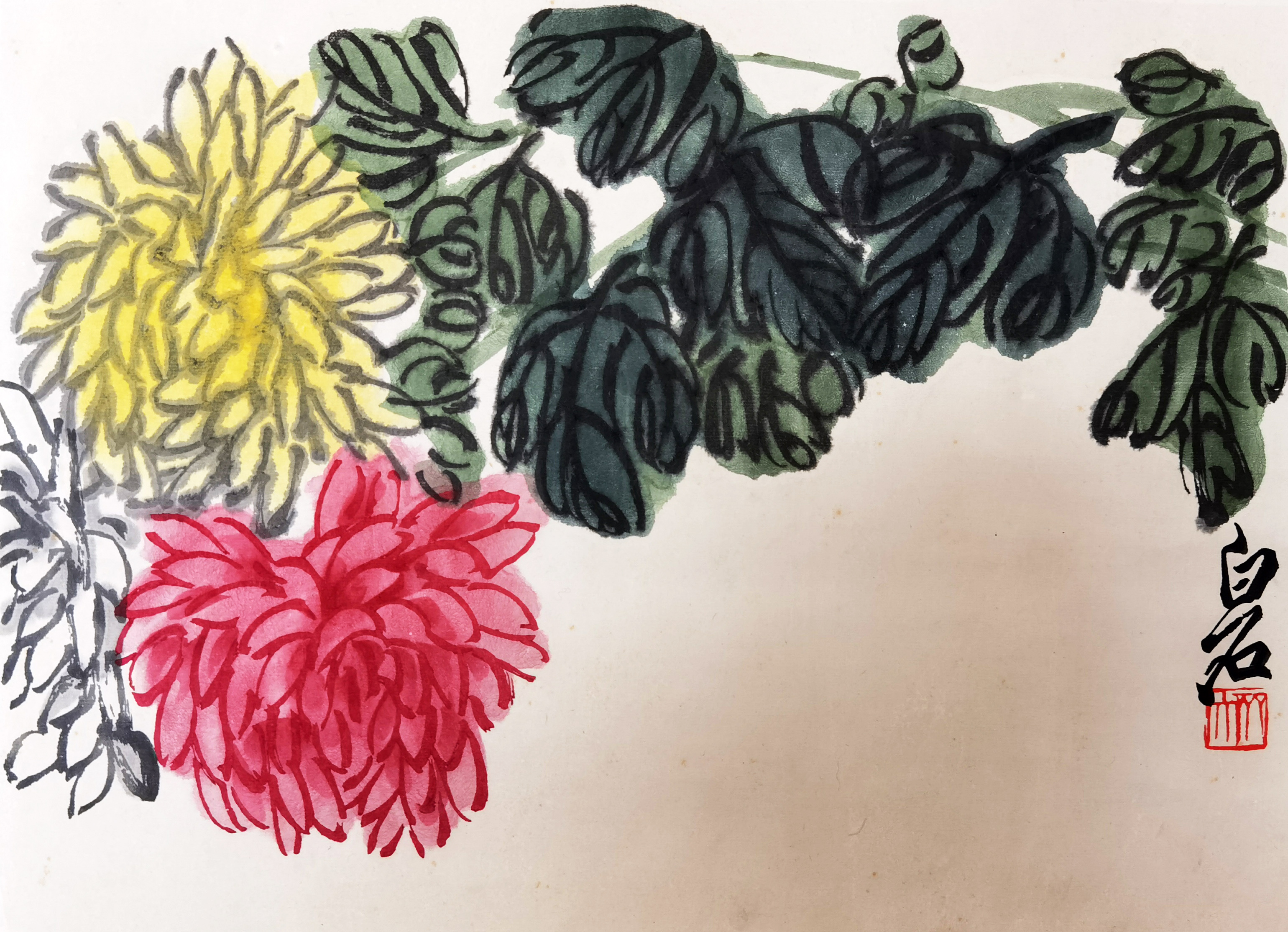 齐白石     花卉