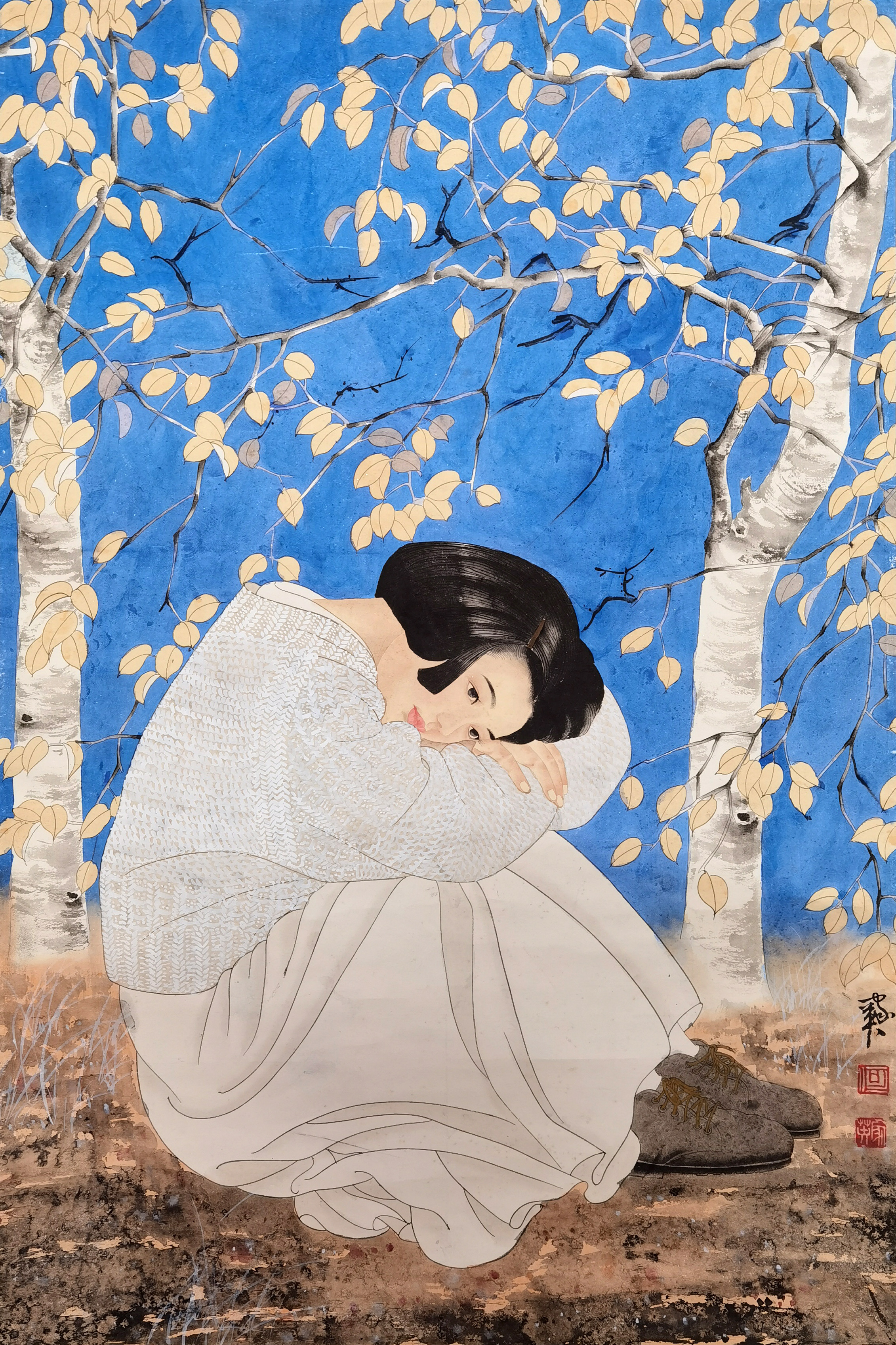 何家英     工笔少女