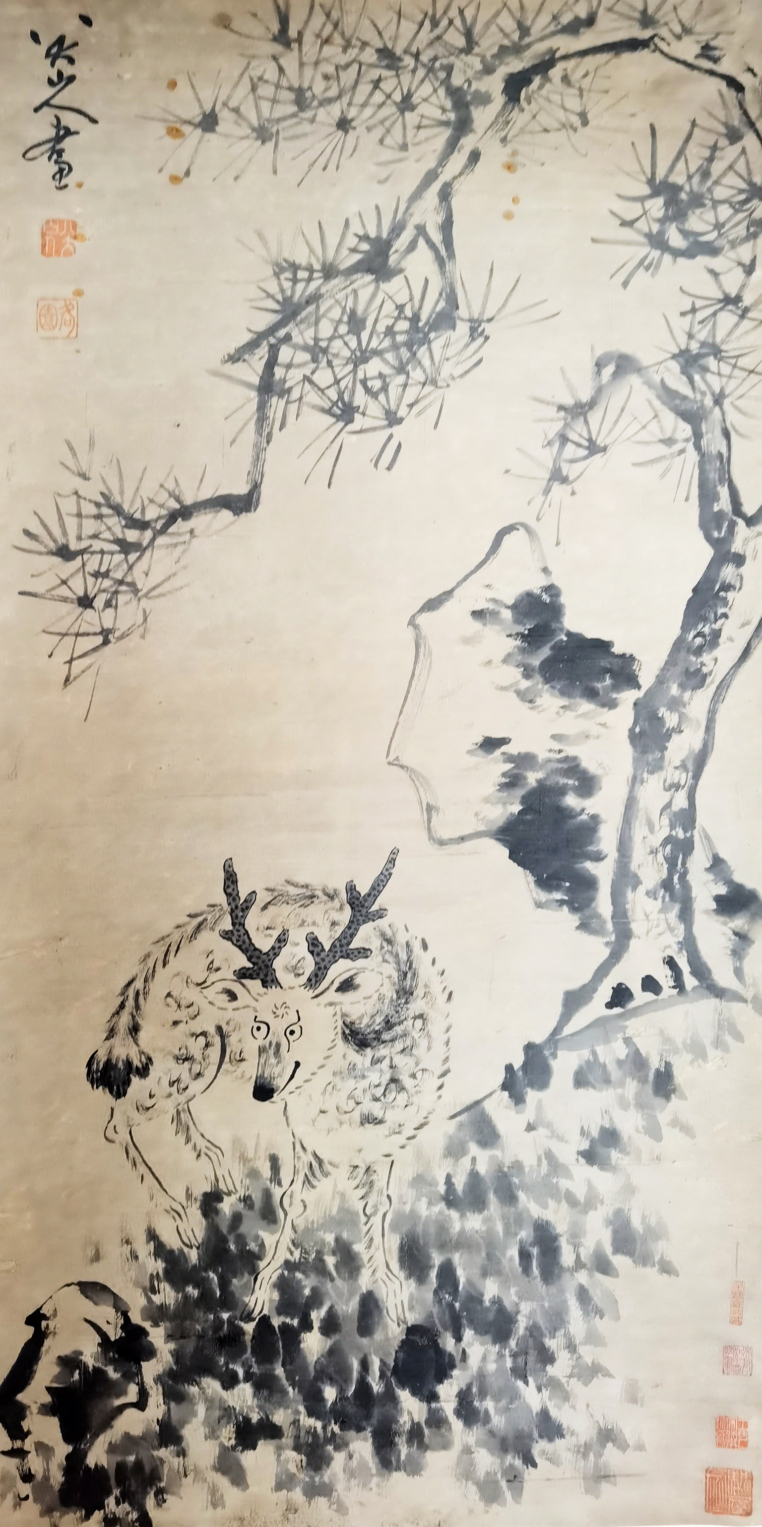 八大山人      松鹿图
