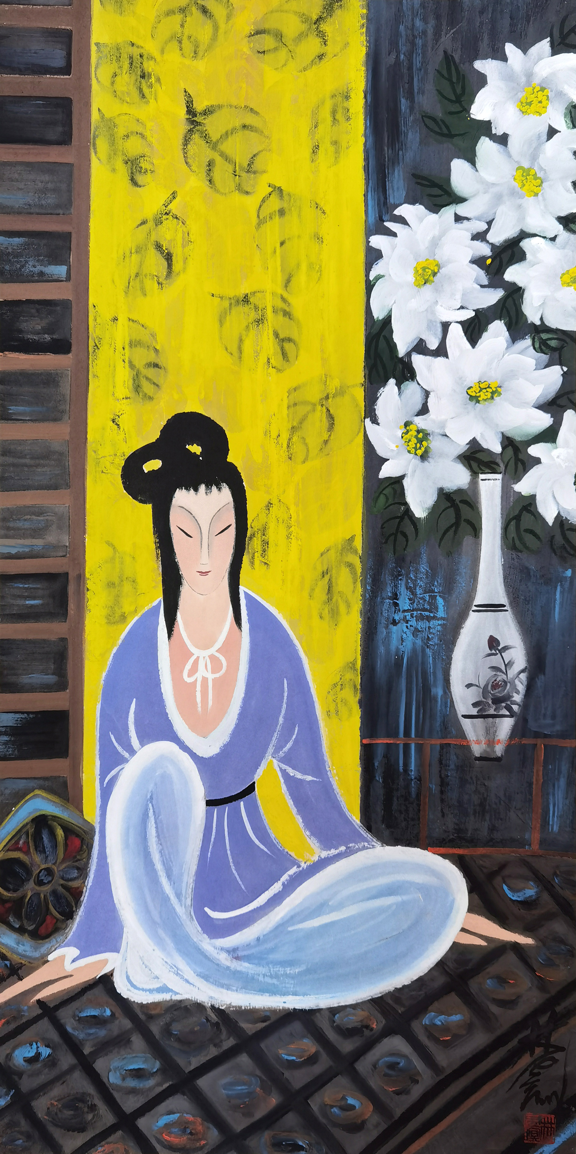 林风眠     仕女