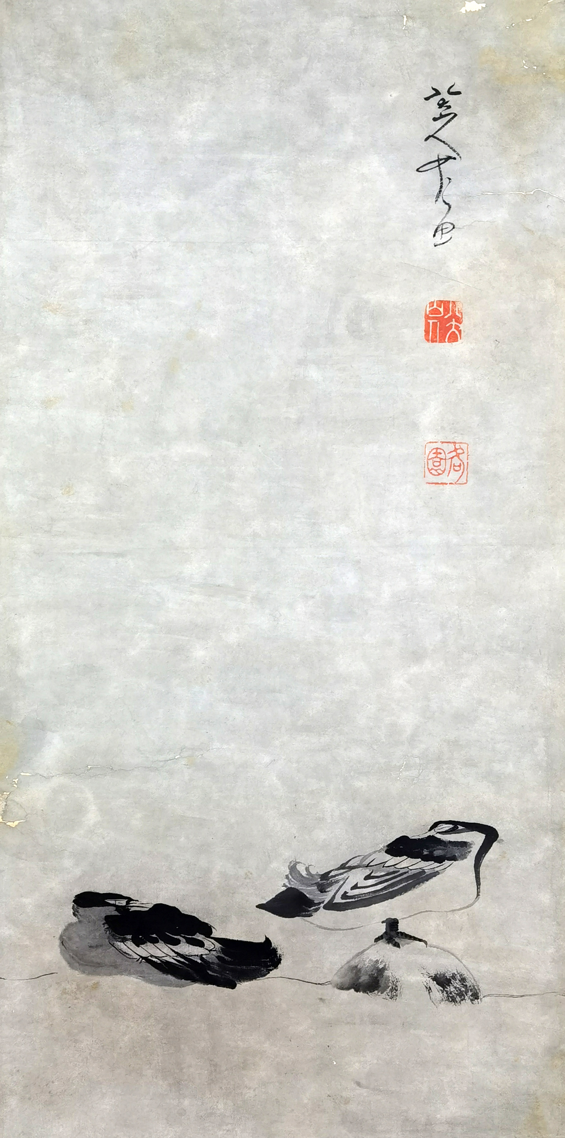 朱耷     双鸭图