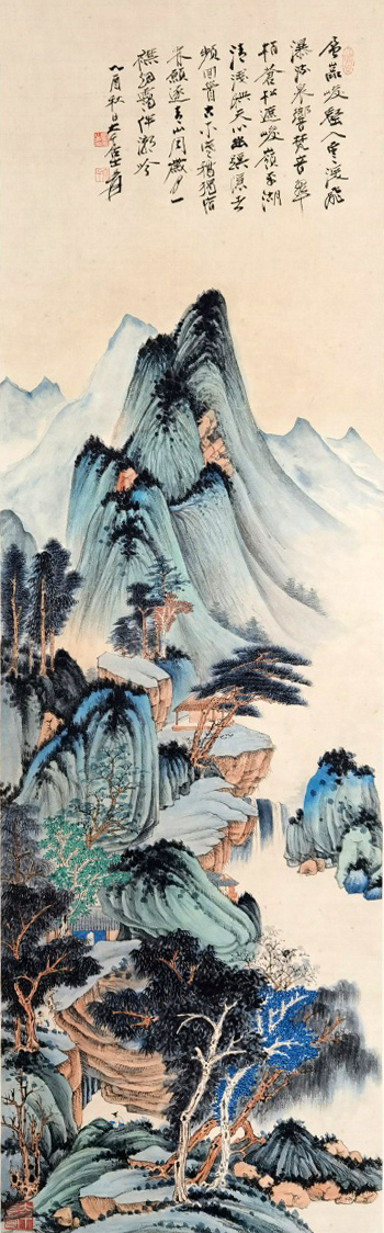 张大千     青绿山水