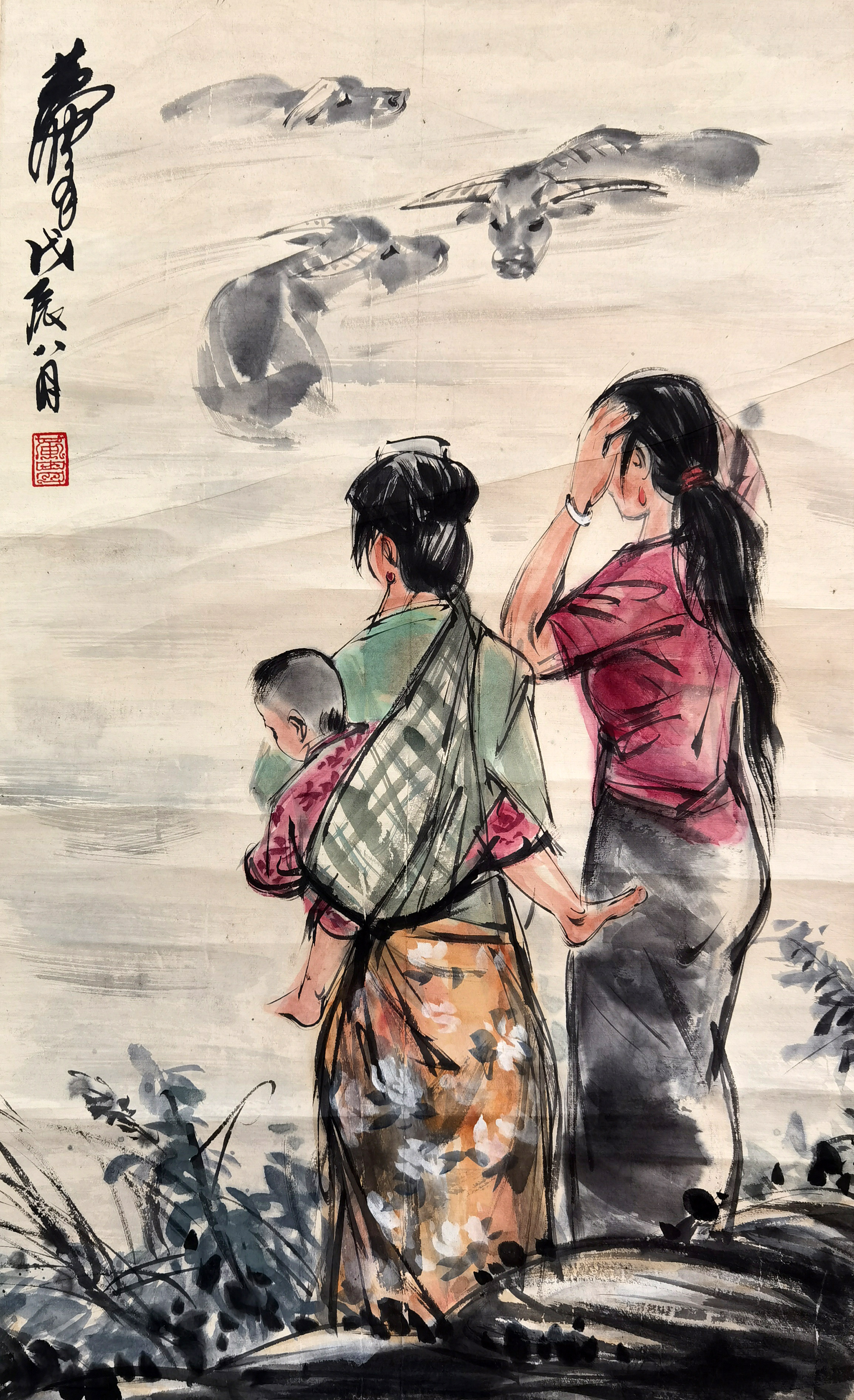 黄胄     牧牛图
