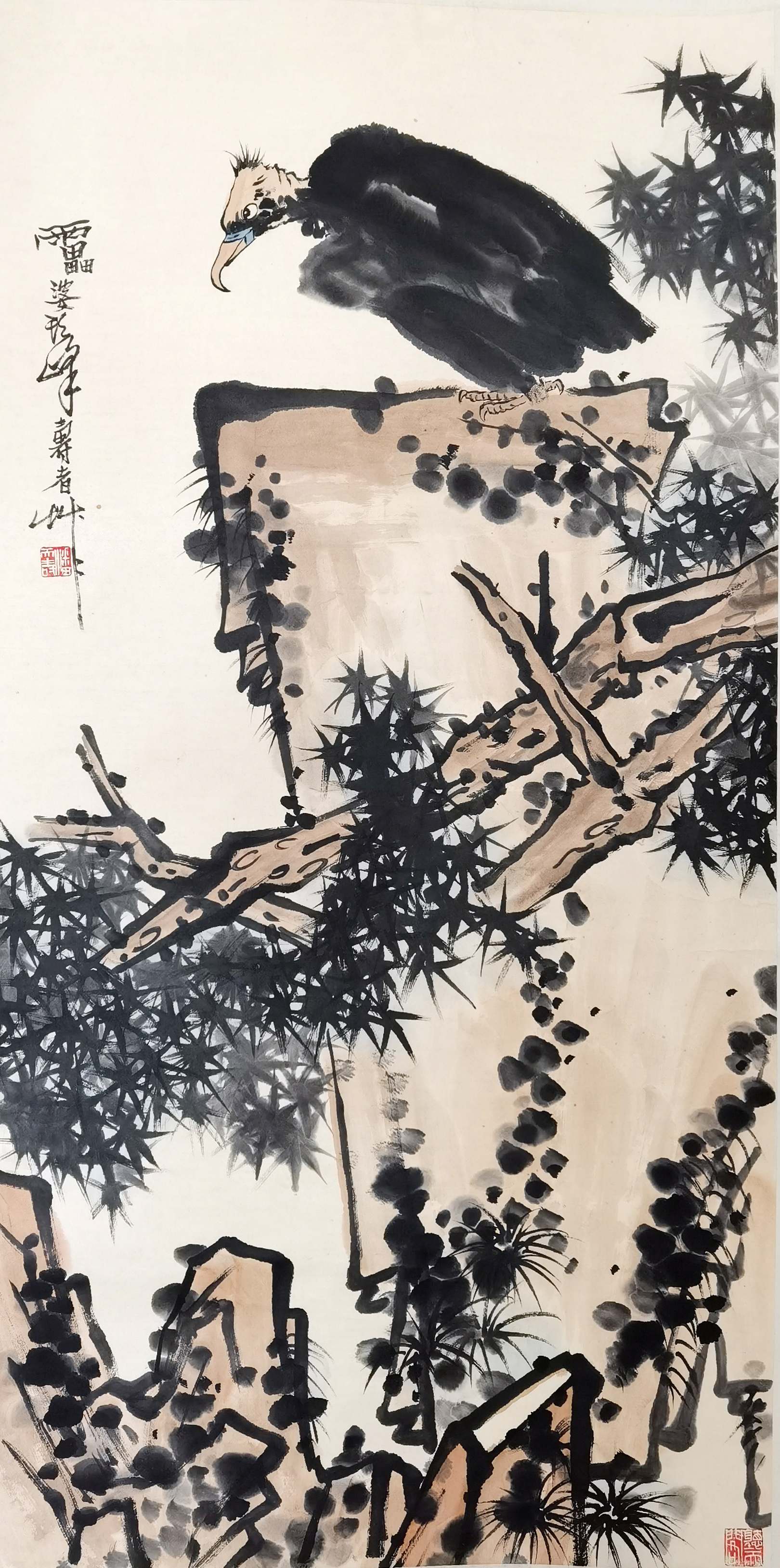潘天寿     鹰