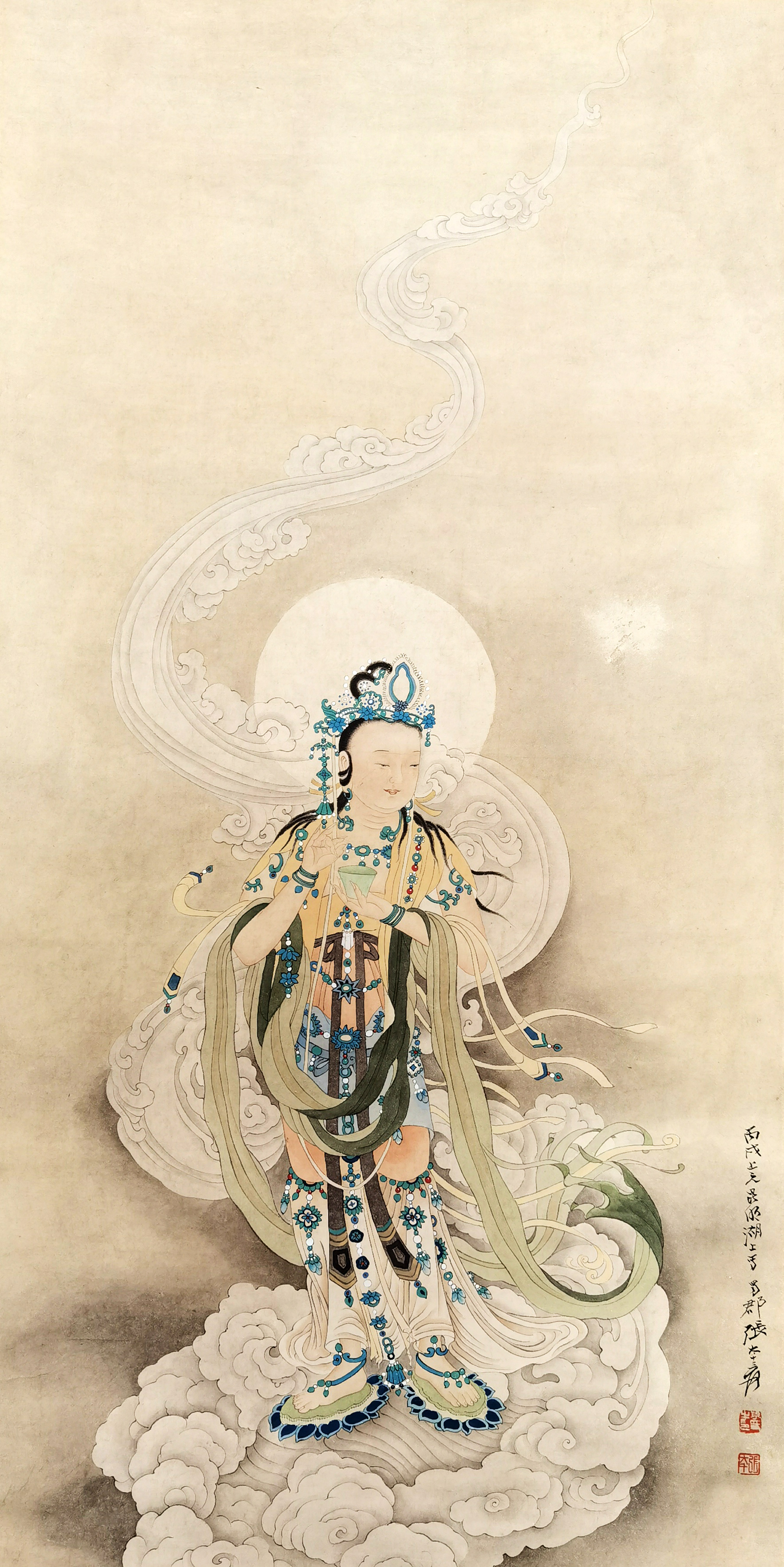 张大千     观音