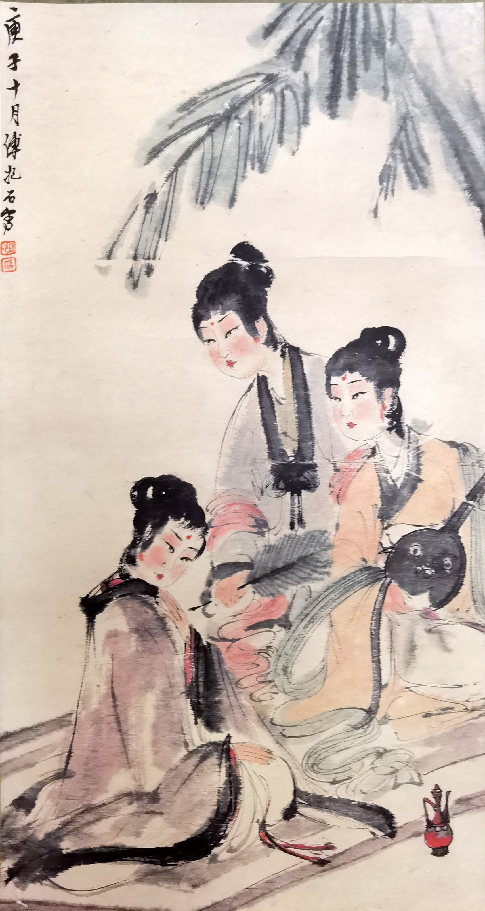 傅抱石     仕女