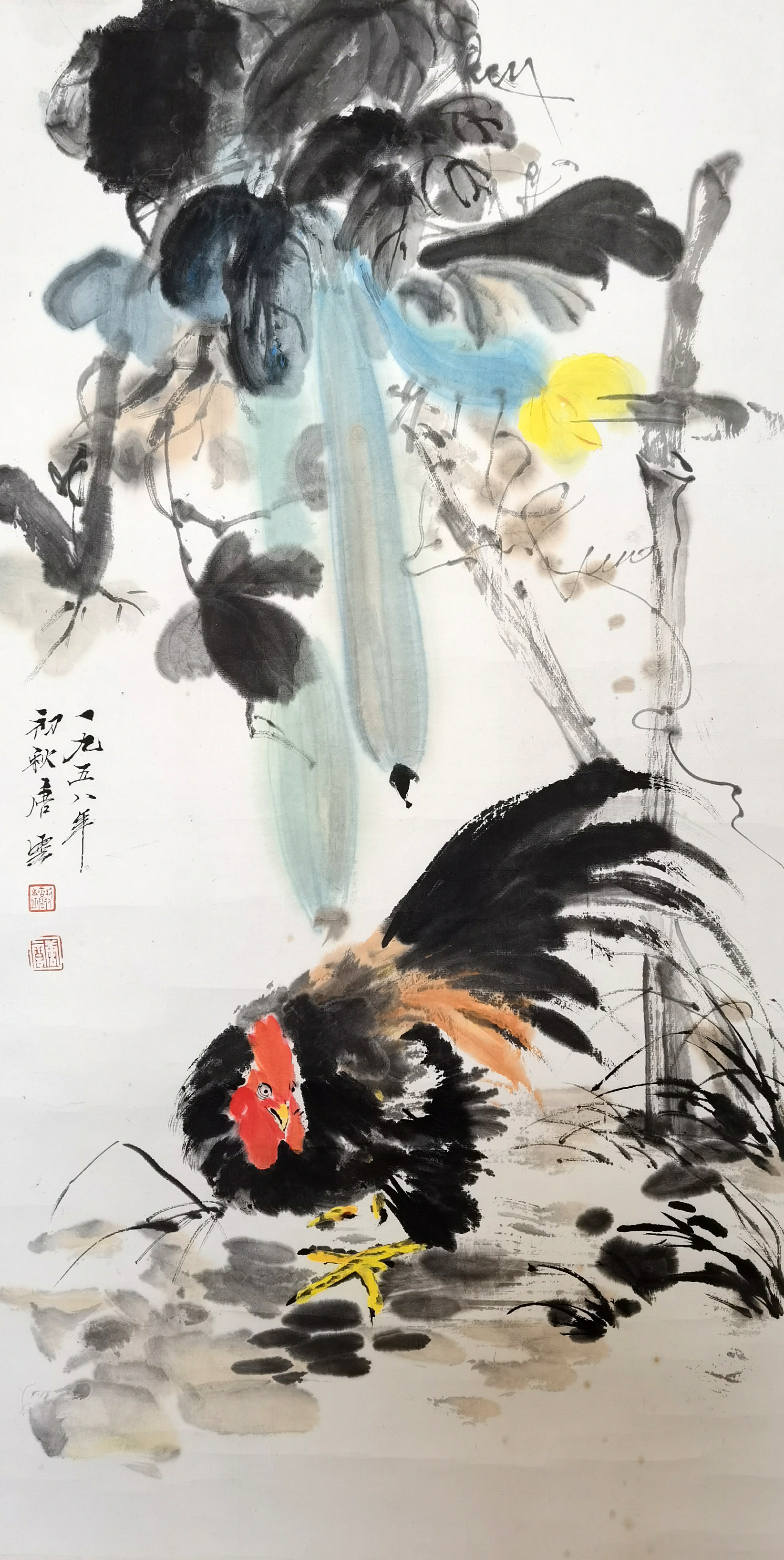 唐云     雄鸡图